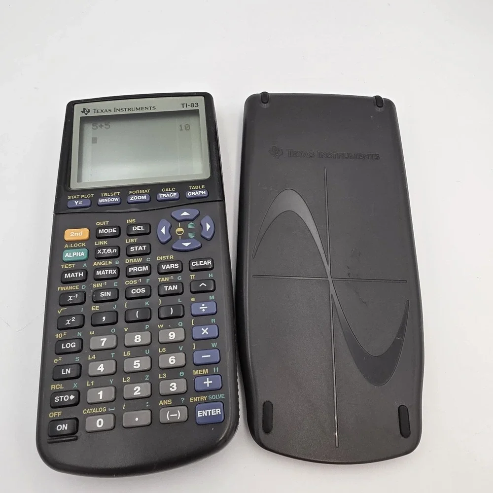 Texas Instruments TI-83 Plus TI 83+ Graphing Calculator‎ with Cover TESTED